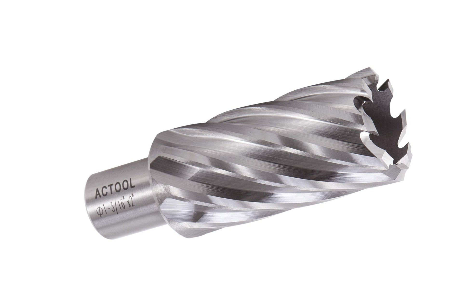 ACTOOL 1-3/16" Diameter × 2" Depth of Cut HSS ANNULAR Cutter with 3/4'' Weldon Shank - WoodArtSupply