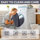 Peryiter 2 Pcs Loveseat Covers Slipcover Set for Couch Furniture Covers for Living Room Sofa Arm Chair, Form Fit Stretch, Wrinkle Proof, Furniture Protector(Dark Gray,Milk Silk) Peryiter