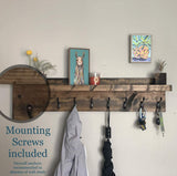 DistressedMeNot Coat Rack with Shelf (Choose your Length) Towel Rack Entryway Organizer Wall Mounted Hooks DistressedMeNot