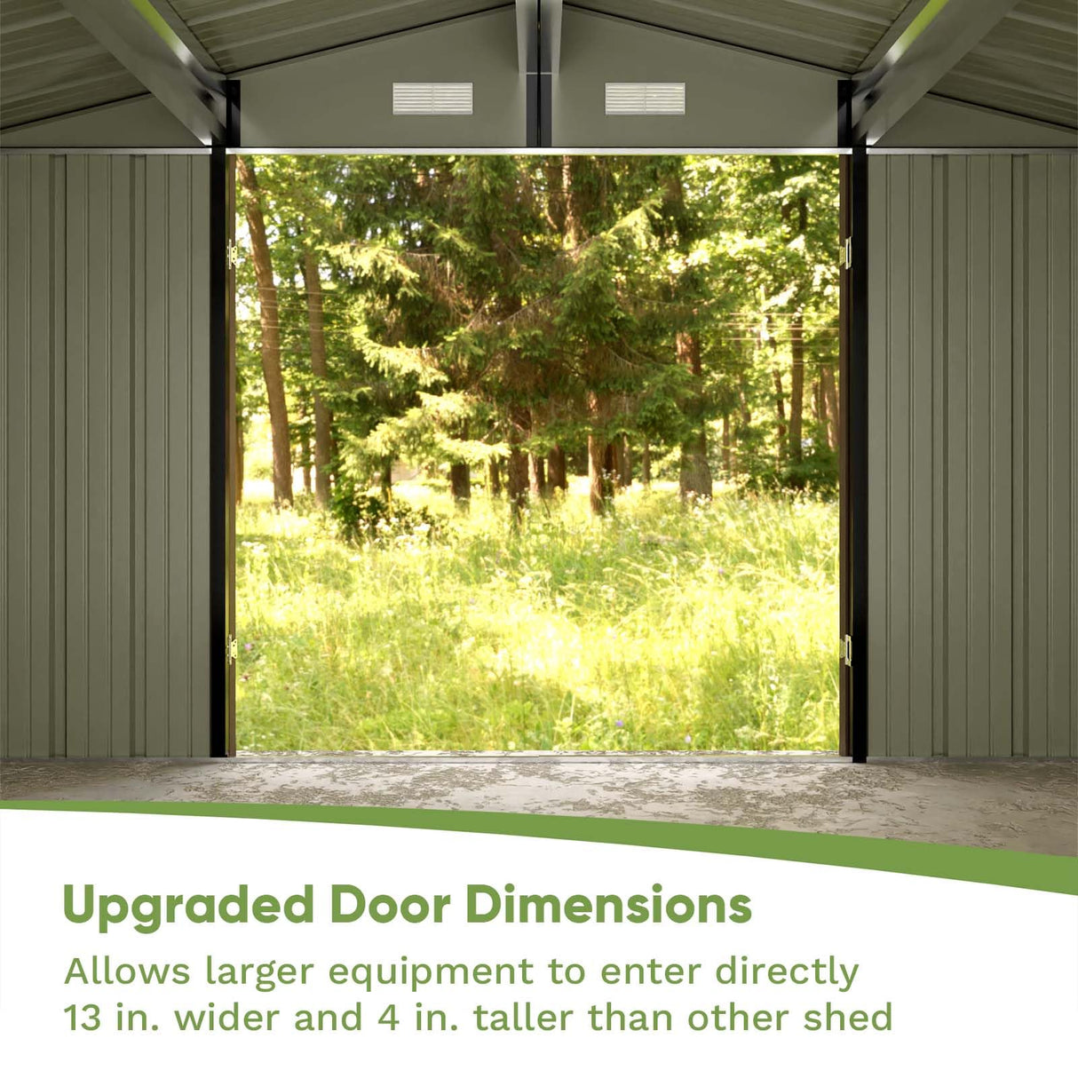 Patiowell 10 x 12 FT Metal Storage Shed for Outdoor, Steel Yard Shed with Design of Lockable Doors, Utility and Tool Storage for Garden, Backyard, Patio, Outside use Patiowell