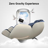 Real Relax 2025 Massage Chair Full Body, Zero Gravity SL-Track Shiatsu Massage Recliner with Heat, APP Control, Child Lock, Body Scan Bluetooth, Foot Roller, Favor 06, Blue Real Relax