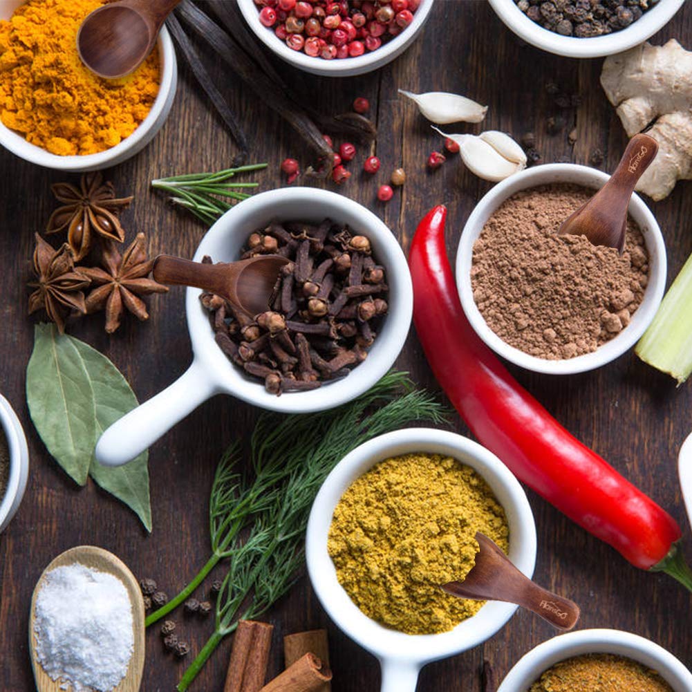 HANSGO Small Wooden Spoons, 10PCS 3.25 inches Ice Cream Salt Spoon Honey Coffee Tea Sugar Salt Jam Mustard Spoons HANSGO