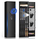 4-5 Gun Safe for Home Rifle and Pistols, Electronic Rifle Safe, 54" Quick Access Gun Cabinets,Heavy-Duty Rilfe Security Safe for Shotguns with Dual Alarm System, TYPE-C Keypad, Removable Shelf QIRANUI