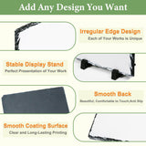 Sunnyglade 6 Pack Sublimation Slate Blanks, Stone Slate Heat Thermal Transfer Picture Frame, 5.9x7.9 Inch Rock Sheet Photo Frame with Display Holder, Decor DIY for Desktop Souvenir Custom Design (6) Sunnyglade