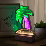 Northlight LED Lighted 3D Palm Tree Infinity Mirror - 8" Northlight