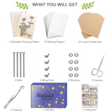 Rhykoka Large Flower Press Kit for Adults, 10 Layers 11.8 x 8.3 Inches DIY Wood Leaf Plant Press Kit, Great Gift for DIY Arts and Crafts Lovers (Light Beige) Rhykoka