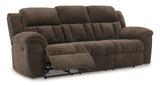 Signature Design by Ashley Frohn Modern Manual Reclining Sofa, Dark Brown Signature Design by Ashley