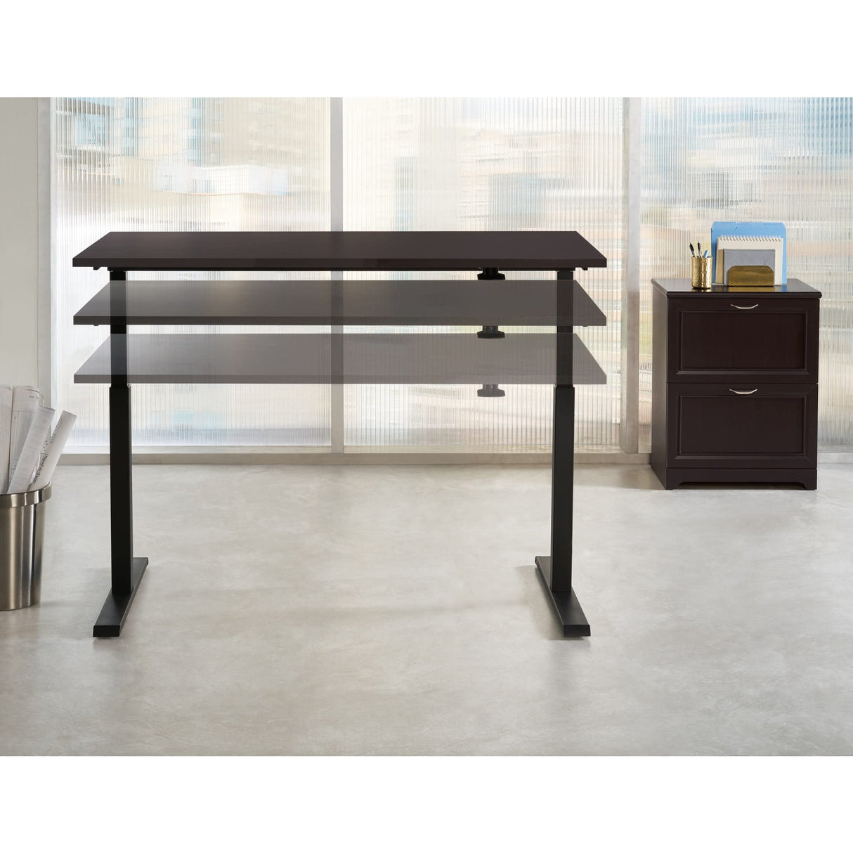 Realspace® Magellan 23-1/2"W x 16-9/16"D Lateral 2-Drawer File Cabinet, Espresso Realspace