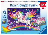 Ravensburger Unicorn and Pegasus Jigsaw Puzzle Set for Kids - 2 x 24 Pieces | Easy-to-Hold Pieces | Engaging Design | Fosters Cognitive Development | FSC Certified - 05677 Ravensburger