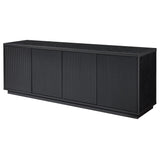 Henn&Hart Hanson Rectangular TV Stand for TV's up to 75" in Black Grain Henn&Hart