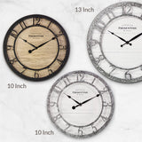 Presentime & Co 10" Farmhouse Series Wall Clock, Cottage Style, Vintage Design, Oil Rubbed Bronze Presentime