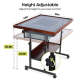 Giein Rotating Puzzle Table with Drawers - 1500 Pieces Jigsaw Puzzle Board for Adult, Tilting Wooden Jigsaw Table Giein