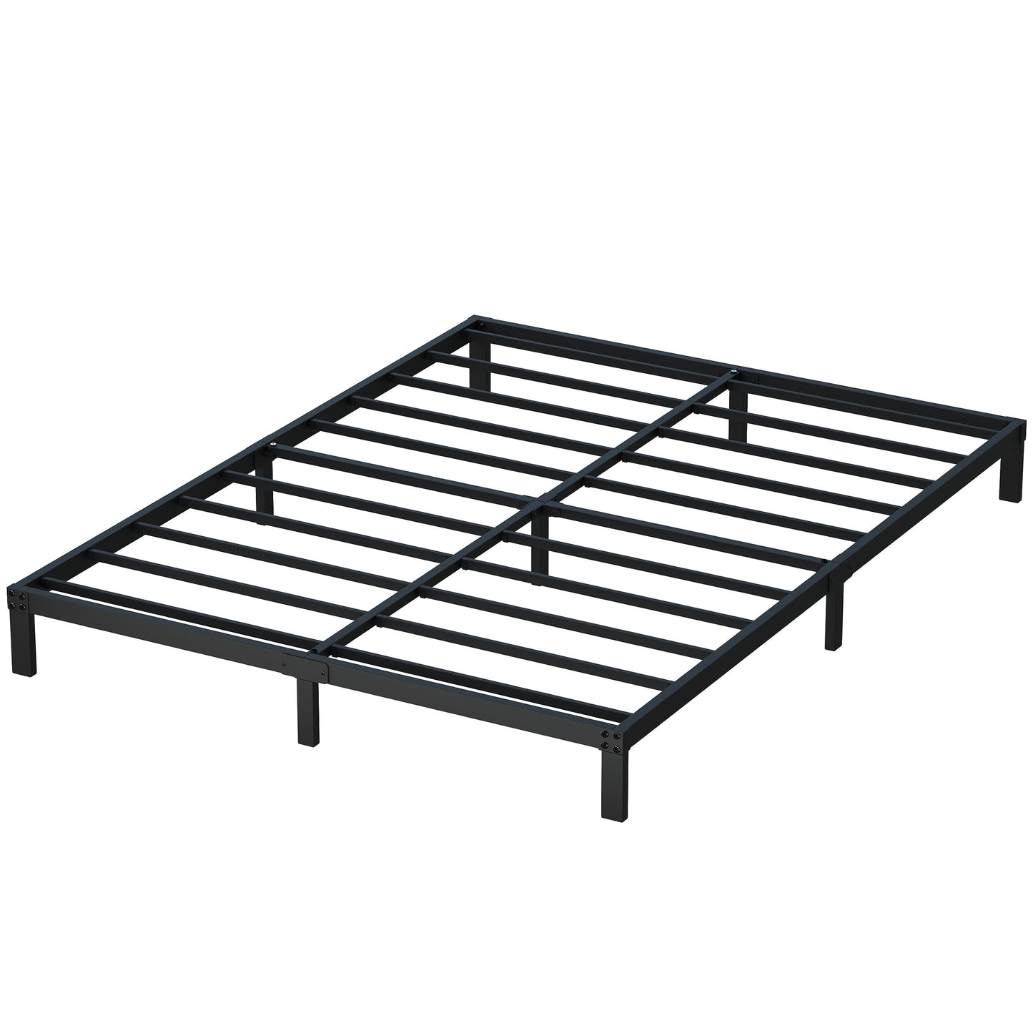 Maenizi 8 Inch Bed Frame Queen Size No Box Spring Needed, Heavy Duty Queen Platform Metal Bed Frame Support Up to 3000 lbs, Easy Assembly, Noise Free, Black