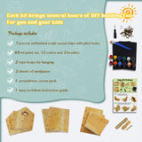 DIY Birdhouse Kit with Paint Set - Kids' Wood Craft Kits - Make a Bird House Kit for Kids - DIY Woodcraft Building Projects for Kids and Adults- STEM Teaching Tools Pontuss