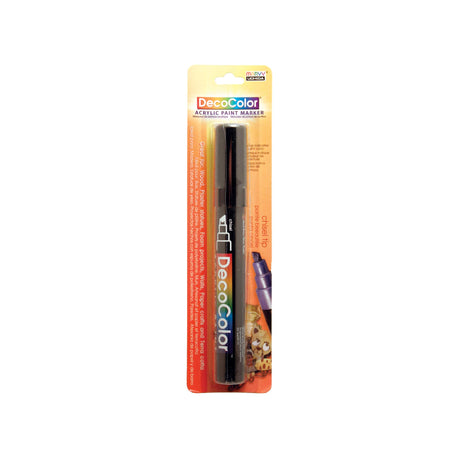 Uchida 315-C-1 Marvy Deco Color Chisel Tip Acrylic Paint Marker, Black UCHIDA