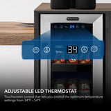 Whynter BBR-638SB Built-in Under Counter 12 inch Beverage Refrigerator and Cooler, Fridge with Glass Door, 2.0 Cubic Feet, Stainless, 75 Capacity, Can Whynter