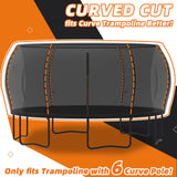 jumpfly 14FT Trampoline Tent for Kids(Tent Only), Fit for 6 Curved Poles Round Trampoline, Trampolien Shade Cover with LED Light, Outdoor Trampolien Accessories, Anti-Tear, Black jumpfly