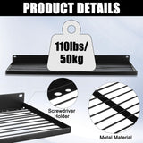 Weysat 2 Pack 24 Inch Slatwall Shelves, Slat Wall Shelf Wire Heavy Duty Garage Storage Slatwall Shelf, Metal Slat Board Accessories for Garage Retail Display Home Storage Weysat