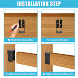 Nrspp Concealed Joist Hangers, 8 Pcs of 2"x4"Outdoor Concealed-Flange，Q235 Steel Plate Powder-Coated Concealed Joist Steel Bracket for 2"x4" Beam Swing Nrspp