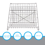 SSWBasics 6-Tier Black Wire Countertop Rack - 22"H x 29½”W x 18"D - Magazine Display Stand - Tabletop Book Display for Comics, Brochures, Cards, and Literature - Sleek, Sturdy, Collapsible Countertop SSWBasics