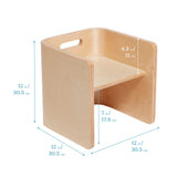 ECR4Kids Premium Bentwood Multipurpose Table and Chair Set, Kids Furniture, Natural, 3-Piece ECR4Kids