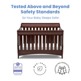 Delta Children Bentley S Series 4-in-1 Convertible Baby Crib, Chocolate Delta Children