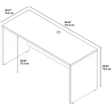 Bush Business Furniture Series C Credenza Desk, Computer Table for Home or Professional Office, 60W x 24D, Hansen Cherry Bush Business Furniture