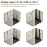 Patiowell 8 x 6 FT Plastic Outdoor Storage Shed with Floor, Resin Shed with Window and Lockable Door for Garden, Backyard, Tool Storage Use, Easy to Install in Beige (Kick-it Shed) Patiowell