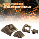 24 Pcs Welding Coupons, 11 Gauge Premium Steel Welding Kit, A36 Steel Plate Welding Equipment, 3x5 3x3 Inch Welding Practice Kit For Beginners, MIG, TIG Stick, Arc, Gas And Brazing Yuleimy