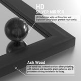 Black Farmhouse Mirror - 24x36INCH Wood Framed Square Bathroom Mirror for Vanity, Barn Door Style Wall Mounted Dresser Decor Living Room Bedroom Vertical PAIHOME