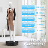 Remote Control Motorized Rotating Display Stand, 300 Lbs Load, 360 Degree, Mute Automatic Rotating Platform for Photography Products, Live Video Show, Angle Speed, Wired, Rotating Stand for Display Bosgladek