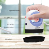 Heat Press Mini Heat Press Machine, Small Heat Press for T Shirts, Hats, Heating Transfer Projects,14 Levels Temperature Setting (White&Purple) AST&T