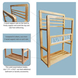 Free Standing Towel Racks for Bathroom - Besuerte 2 Tier Bath Towel Rack, Blanket Rack Stand for Living Room, Bedroom, Towel Drying Rack for Bathroom, 31.5" H Blanket Holder with White Towels Letters Besuerte