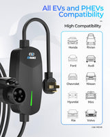 EVDANCE Level 2 EV Charger 7.68KW NEMA 14-50 Plug 32 Amp Portable Electric Vehicle Charger with 25ft Cable Outdoor SEA J1772 EV Car Charging Station Compatible with All J1772 Evs EVDANCE