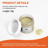 80,000Grit Diamond Polishing Lapping Compound Polish Paste with 25% Diamond Powder (0.1 Micros) for Metal Silver Chrome Glass Marble Resin Rock Watch Jewelry Gemstone - 50G (1.76 Oz) DSmart