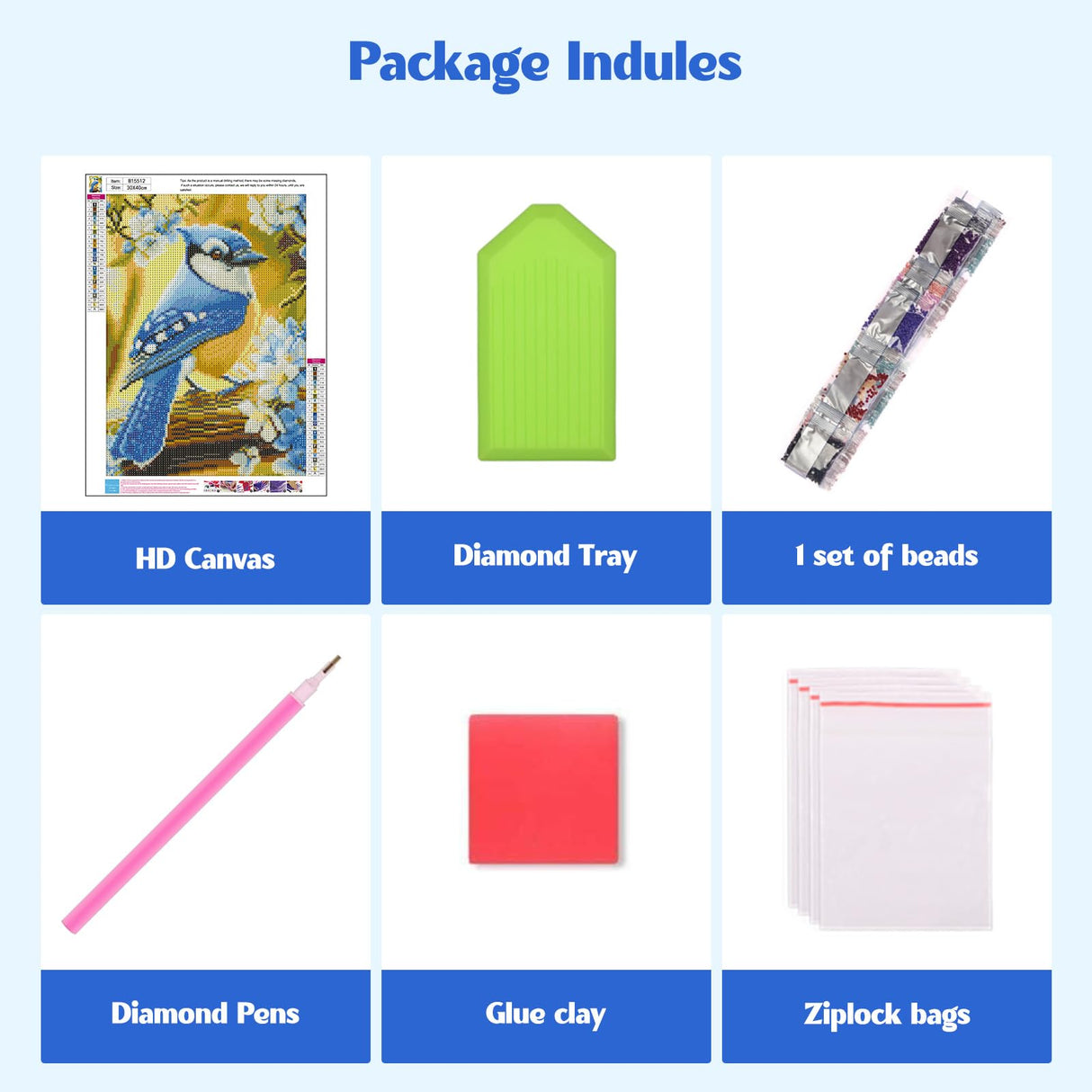 MISCER Bird Diamond Art Kits for Adults, Animals Diamond Painting Kits for Beginners, 5D Full Drill Round Paint with Diamonds Pictures, Gem Art Painting DIY Crafts Kit Decor 12x16inch MISCER