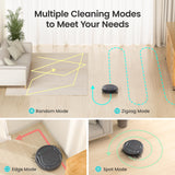 Lefant M210 Pro Robot Vacuum, Slim & Quiet, 3 Adjustable Suction Levels, 120 Min Runtime, Freemove 3.0, WiFi/App/Alexa, 6 Modes for Pet Hair, Hard Floors & Low Carpets, Self-Charging, Gray Lefant
