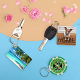 Coolrunner Sublimation Blank Keychain 30PCS Heat Transfer Keychain Double-Side Printed DIY MDF Blank Keychain （Square, Round, Rectangle） Coolrunner