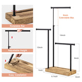 SRIWATANA Jewelry Organizer Stand, Extra Tall Necklace Holder Jewelry Holder, Gift Idea (Carbonized Black & Black) SRIWATANA