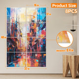 AtawLege 8 Pack Art Acoustic Panels, 48"X32" Self-adhesive Soundproof Wall Panels, Decorative Sound Absorbing Panel, Acoustic Treatment for Studio, Home, Office (Urban Alleys) AtawLege