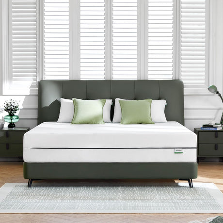 Novilla Queen Mattress, 8 Inch Memory Foam Mattress for Pressure Relief & Comfort Sleep, Medium Firm Feel with Motion Isolating, Queen Mattress in a Box, White Novilla