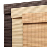 SEEYE Cordless Bamboo Roman Shades, Blackout Natural Bamboo Blinds for Indoor Windows, Roll Up Blind Privacy Shade for Home, Office, Door, UV Resistant & Easy to Install, 22" W x 64" H, Carbonized SEEYE