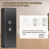 Beaunatixx 15-17 Gun Safe, 57'' Fireproof Safe, 0.1s Fingerprint Unlock Gun Safe for Rifles and Pistols, Gun Cabinet Safe for Handgun with Adjustable Shelves, Suitable for Rifles, Pistols &Shotguns Beaunatixx