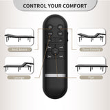 Dyonery Split King Adjustable Bed Frame with Mattress, 14 Inch Copper-Gel AeroFusion Memory Foam, Head & Foot Incline, 750lbs Lift Capacity, Powerful Quiet Motor, 5 Minutes Tools-Free Assembly Dyonery