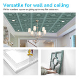STICKGOO PVC Ceiling Tiles 24 x 24in, Antique Green Bronze Decorative Drop Ceiling Tiles,12-Pack Cover 48 Sq. Ft STICKGOO