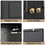 TIMELESS PIECES 86" Metal Wardrobe Cabinets,Black Armoire Wardrobe Closet with Hanging Rod,Clothes Storage Cabinet with Adjustable Shelves and Doors,Clothing Cabinet for Bedroom,Laundry Room TIMELESS PIECES