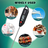 Copkim 3 Pcs Instant Read Meat Thermometer with Long Probe 9.65 Inch Kitchen Cooking Food Candy Waterproof Digital Thermometer for BBQ Water Milk Yogurt Liquid (Pointed,Black,White,Red) Copkim