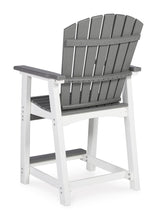 Signature Design by Ashley Outdoor Transville HDPE Patio Barstool, 2 Count, Gray Signature Design by Ashley