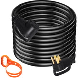 VEVOR 30 FT 50Amp RV Extension Cord NEMA N14-50P to N14-50R, 125 / 250V Heavy Duty STW 6/3+ 8/1 RV Power Cord, for EV Charging and RV Trailer Campers VEVOR
