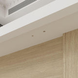 MOUMON Kitchen Dining Table for 8-10, 130 inch Wood Rectangular Kitchen Table, Large Long Dining Table with Wooden Frame, No Chairs, for Dining Room White and Oak(129.9”W x 47.2”D x 29.7”H) MOUMON